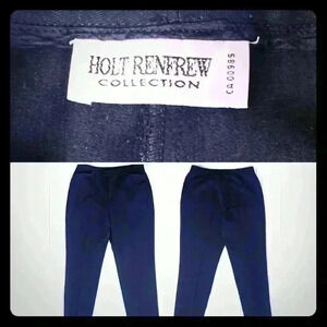 HOLT RENFREW PLUS  SIZE BLACK TROUSER PANTS TROUSER SIZE 16